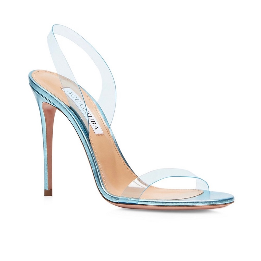 Aquazzura So Nude PVC Slingback Sandals